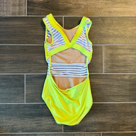Kandi Kouture Neon Yellow Leotard - Child XL - Picture 2 of 3